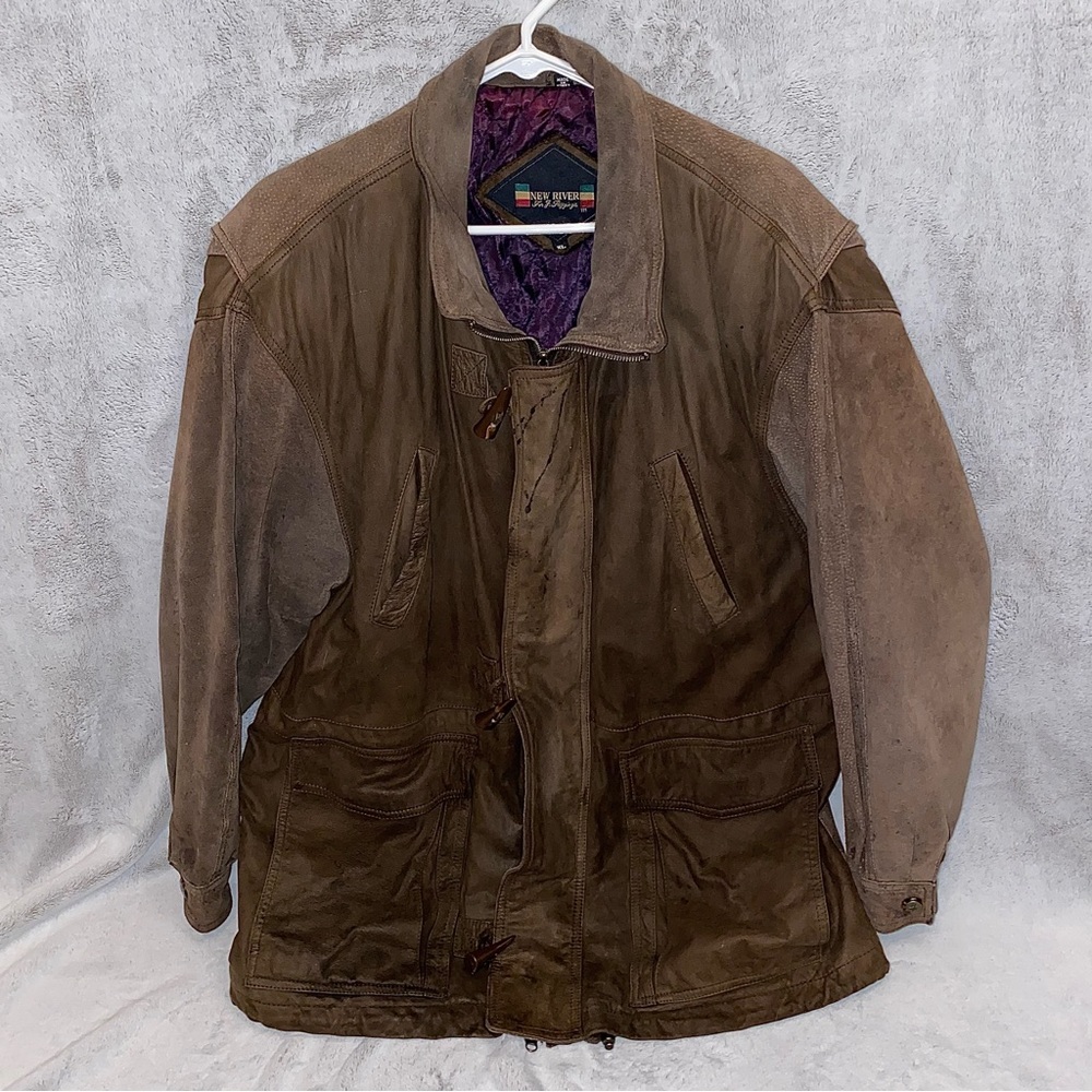 New River Brown Leather Jacket
